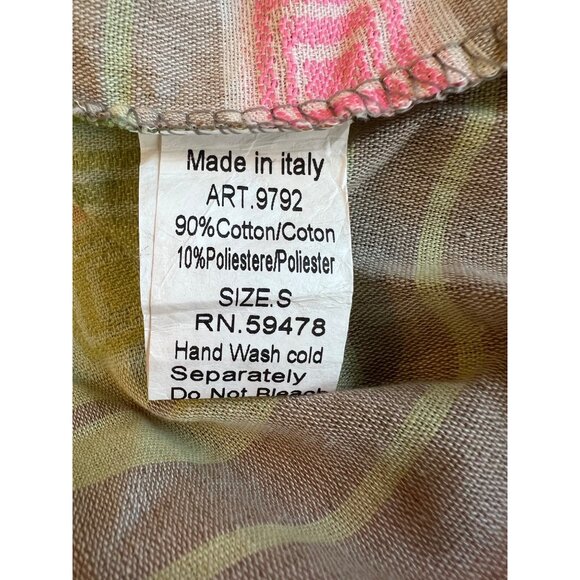 Anthropologie Luisa Perla Tiered Split Neck Bell Slevee Aztec Tribal Dress Small - Picture 7 of 16